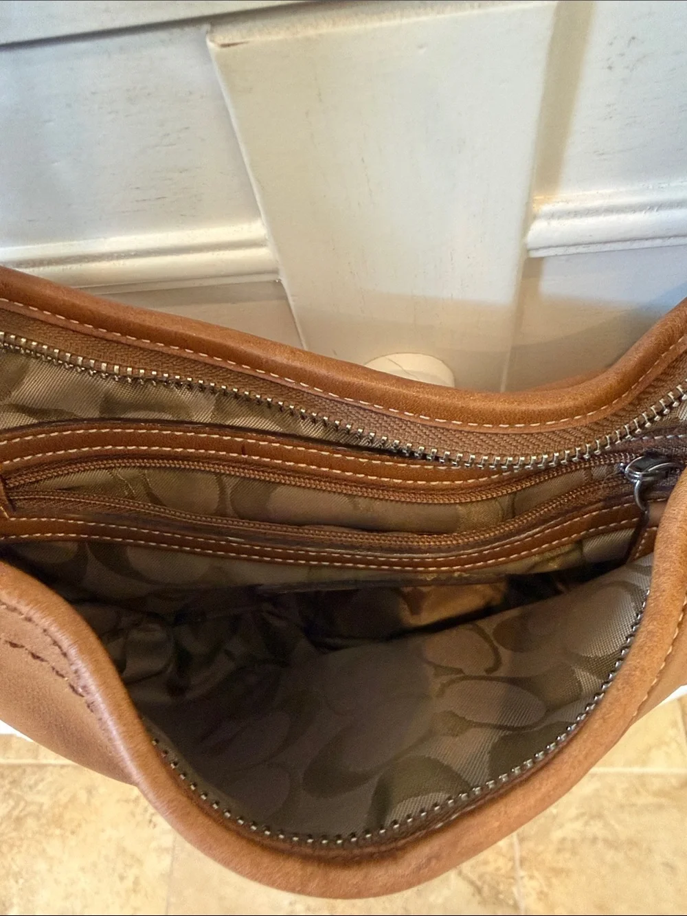 Vintage Coach Tan SoHo Mini Hobo Purse 4283 - Picture 8 of 12